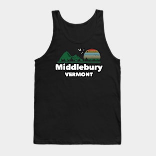 Mountain Sunset Flying Birds Outdoor Middlebury Vermont Tank Top